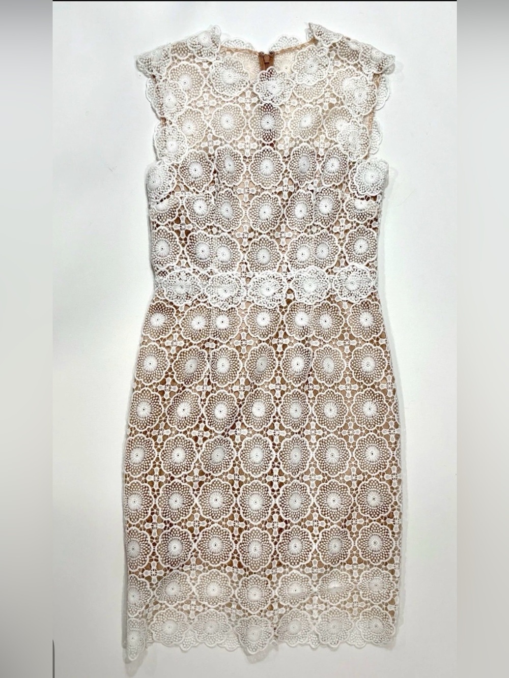 Anthropologie BHLDN Sara Emanuel Myla Sheath Dress Lace Broderie Embroidered - Picture 5 of 11
